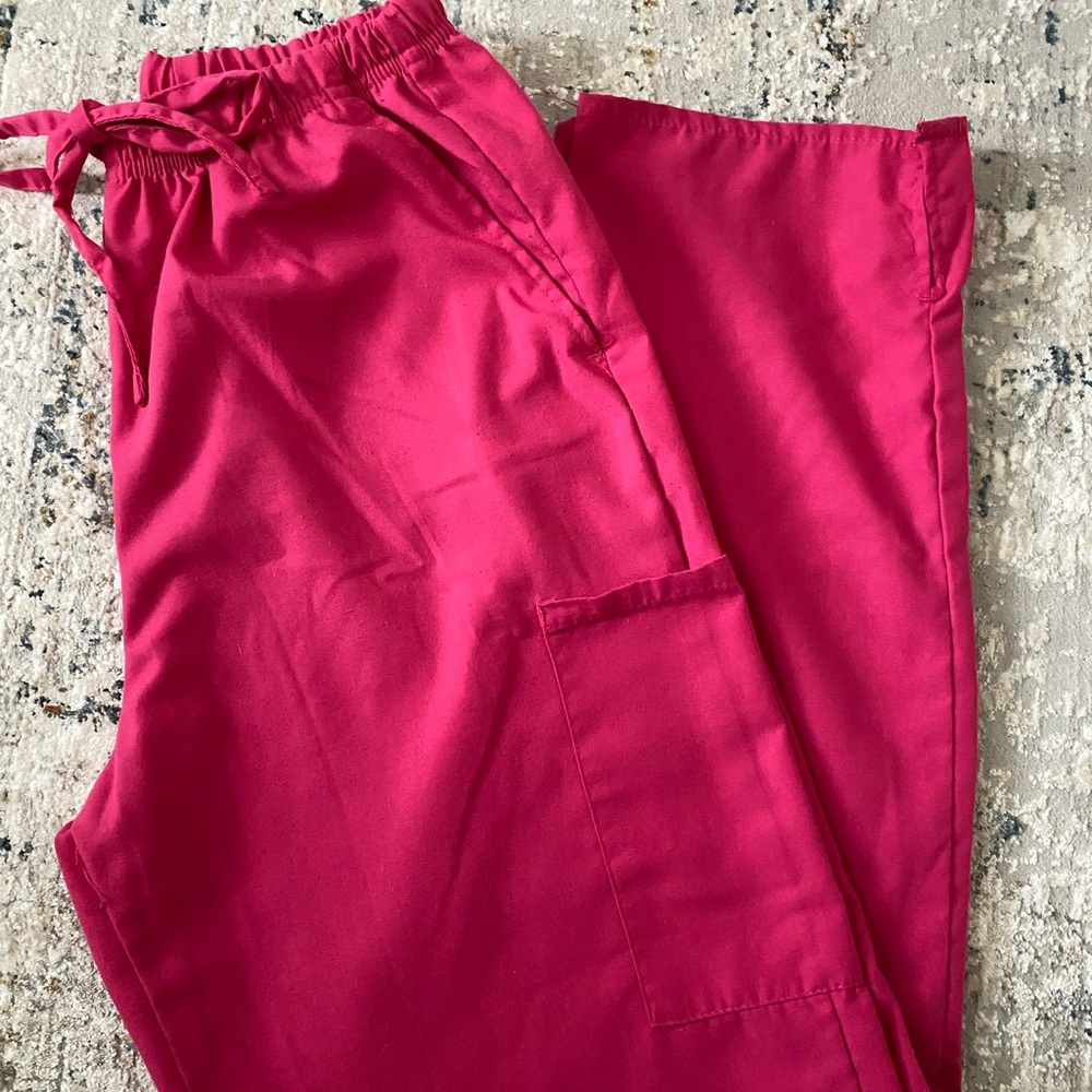 Hot pink Scrub bottoms- size SM